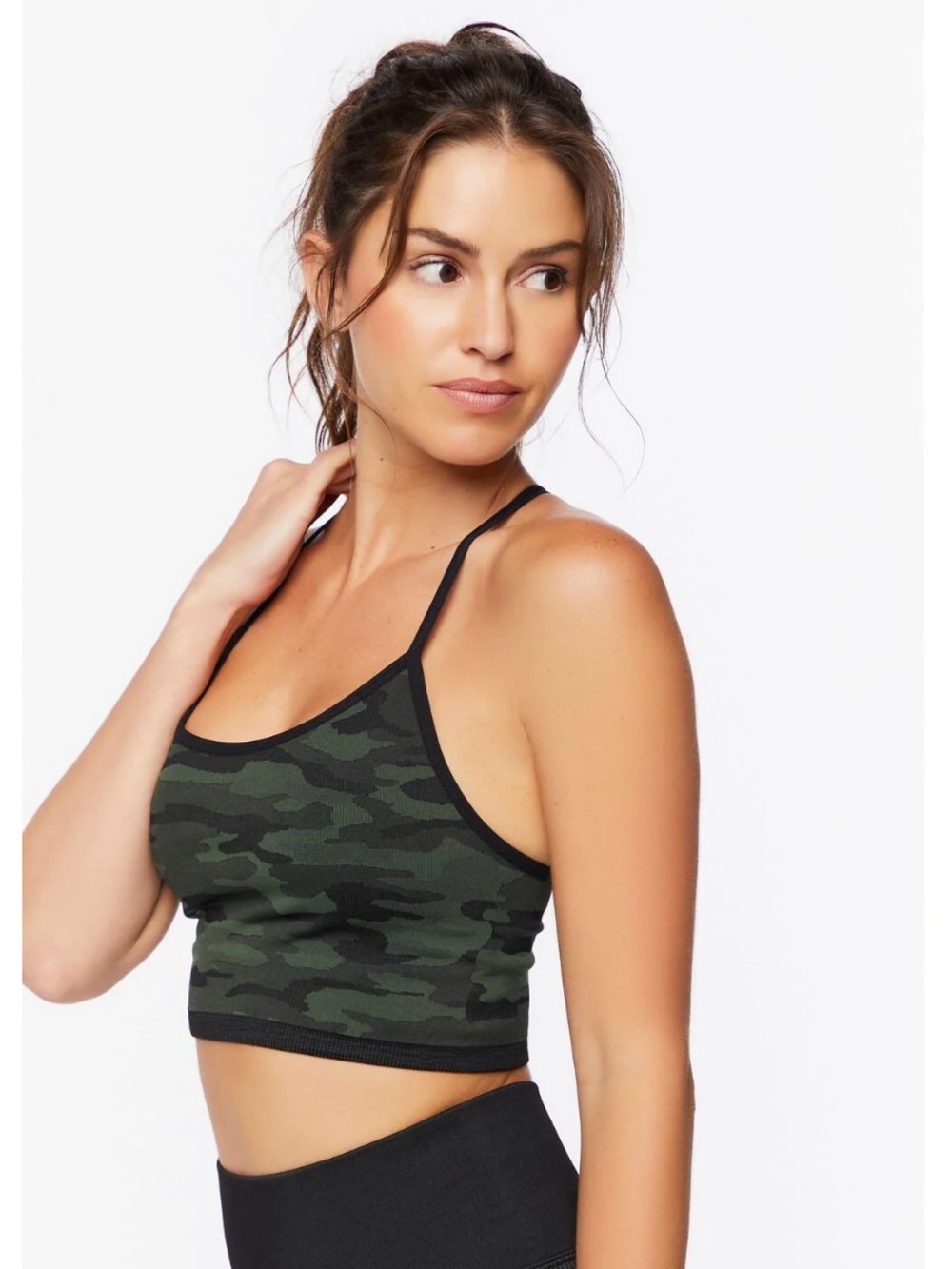 Forever 21 Camo Design Seamless Bralette Legging two piece set.